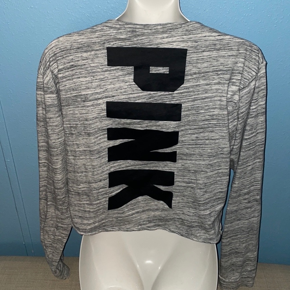 Pink Victoria’s secret gray cropped top